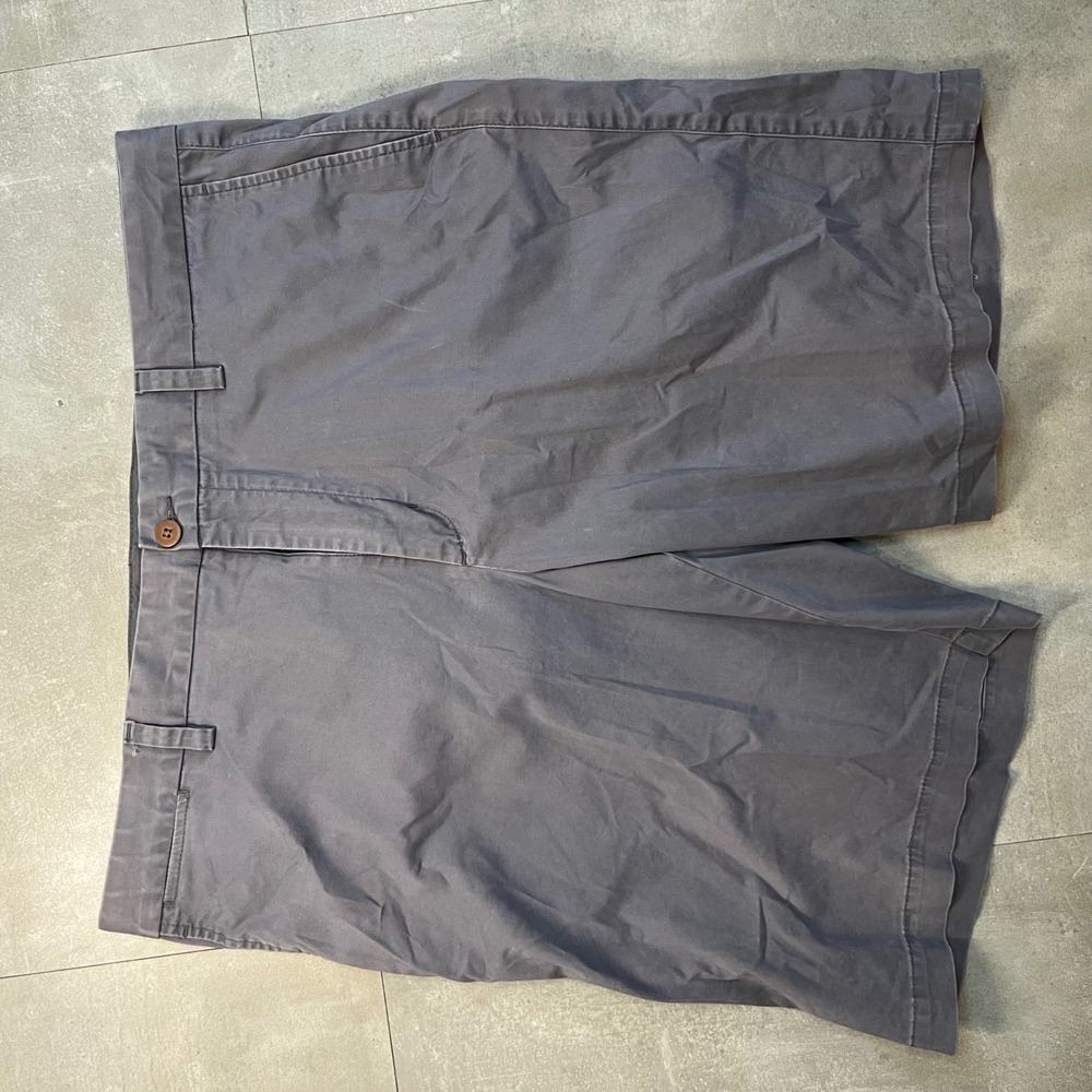 Tommy Bahama Boracay Chino Shorts Mens 40 Grey Cotton Stretch Flat Front